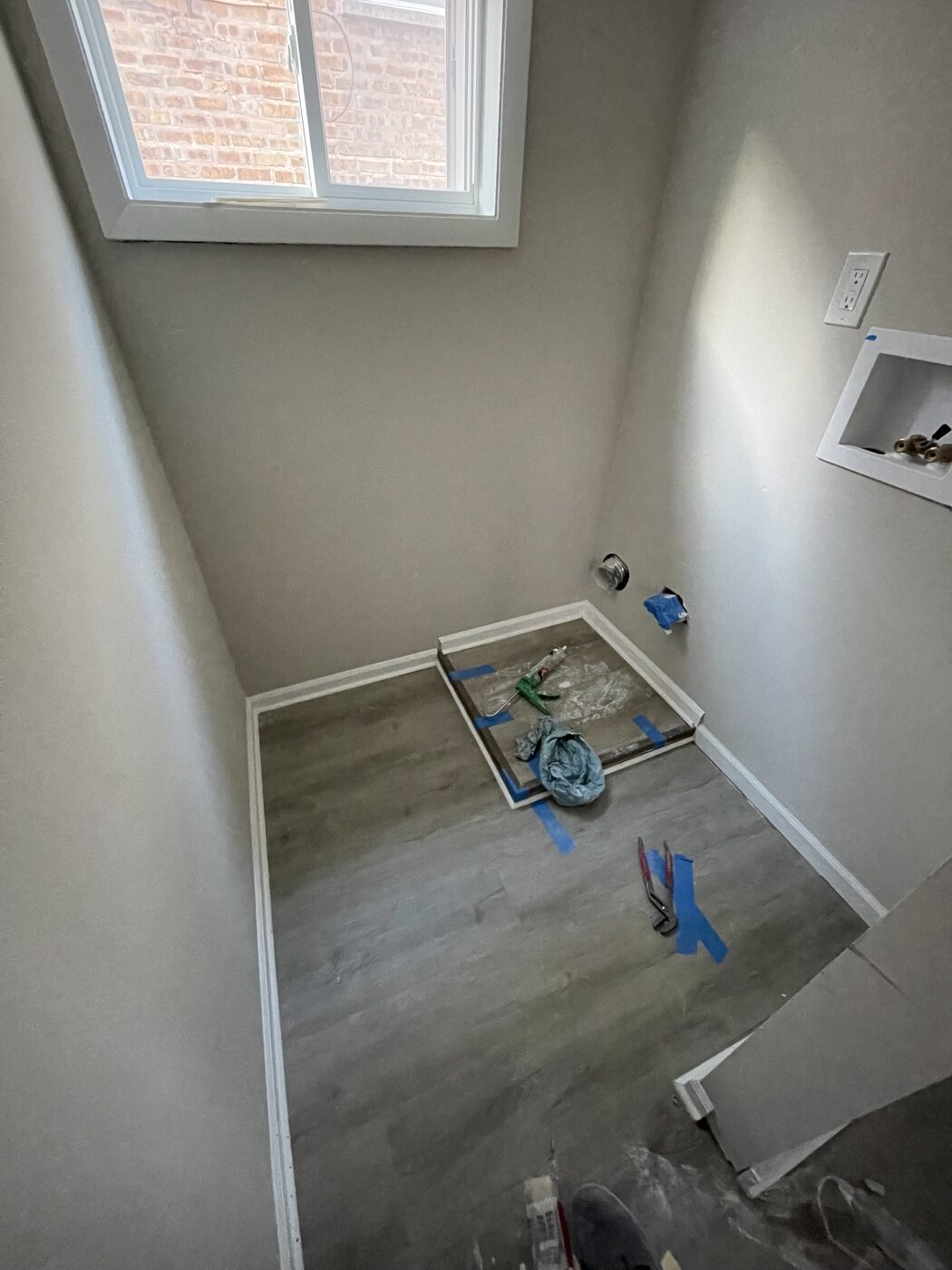 Foundation area after leak repair