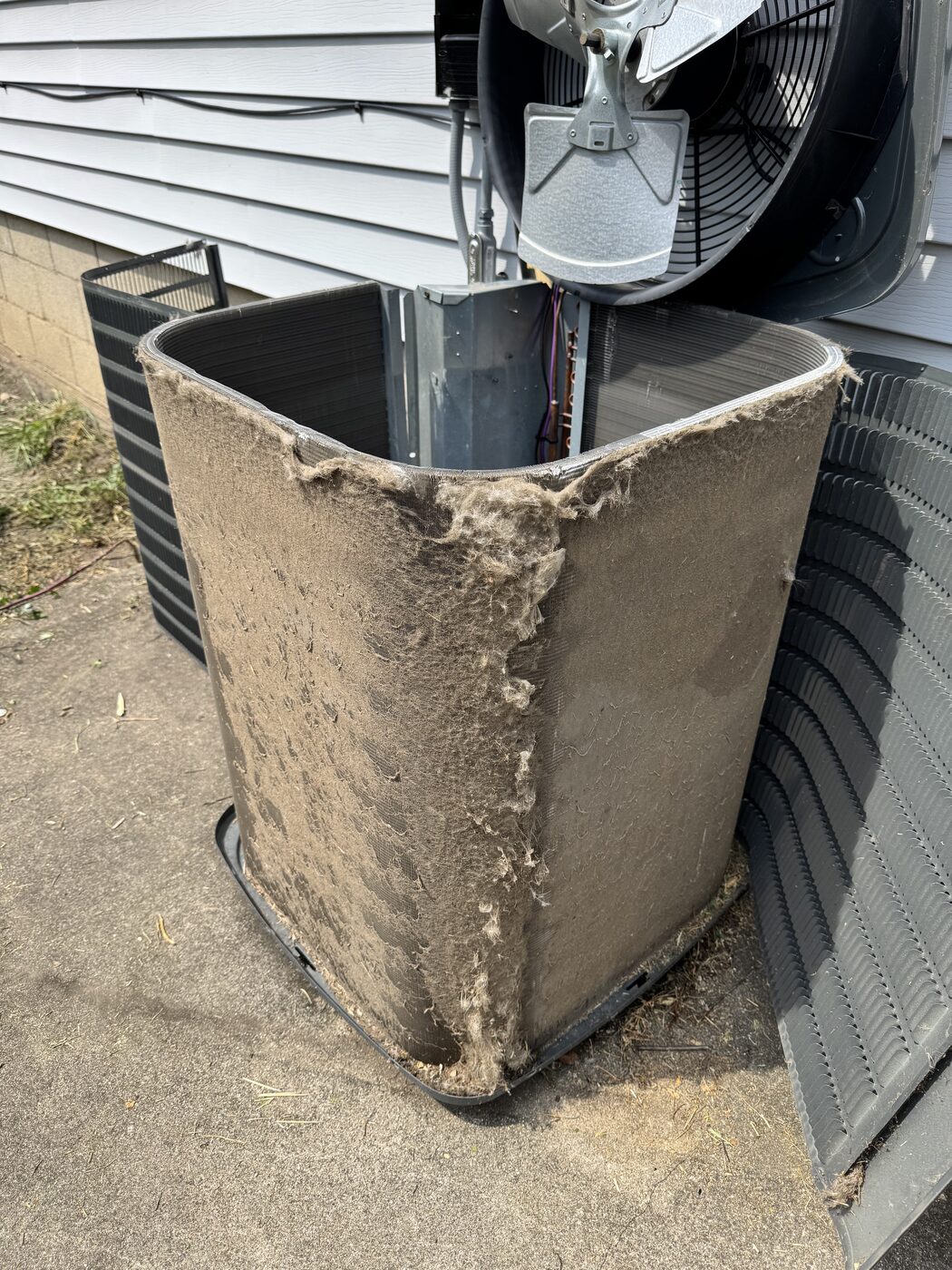 Corroded exterior AC unit